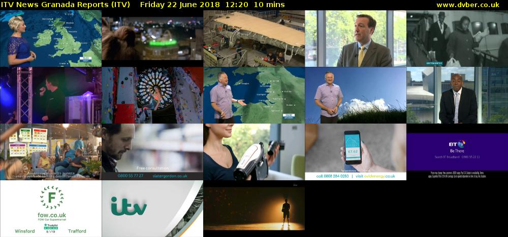 ITV News Granada Reports (ITV) Friday 22 June 2018 12:20 - 12:30