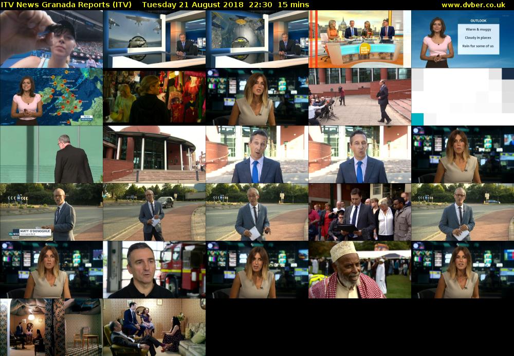 ITV News Granada Reports (ITV) Tuesday 21 August 2018 22:30 - 22:45