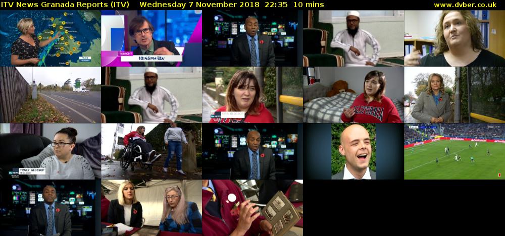 ITV News Granada Reports (ITV) Wednesday 7 November 2018 22:35 - 22:45