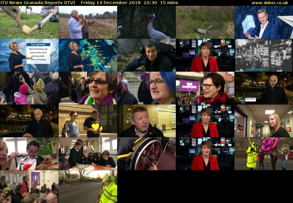 ITV News Granada Reports (ITV) Friday 14 December 2018 22:30 - 22:45