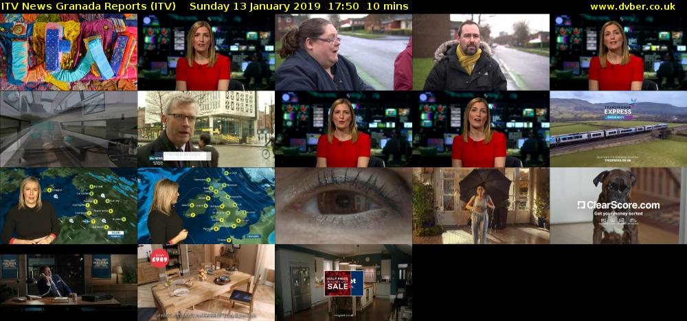 ITV News Granada Reports (ITV) Sunday 13 January 2019 17:50 - 18:00