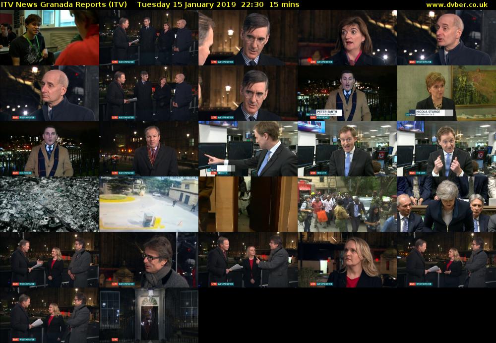 ITV News Granada Reports (ITV) Tuesday 15 January 2019 22:30 - 22:45