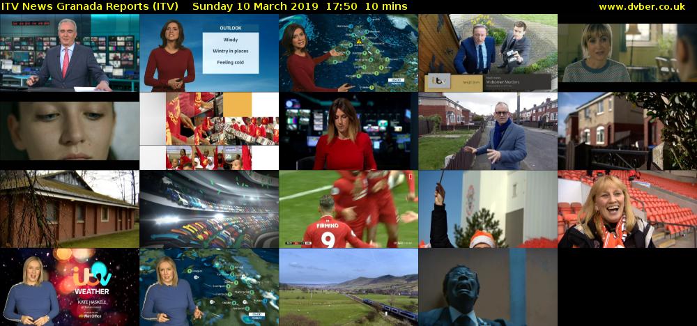 ITV News Granada Reports (ITV) Sunday 10 March 2019 17:50 - 18:00