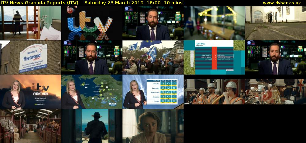 ITV News Granada Reports (ITV) Saturday 23 March 2019 18:00 - 18:10
