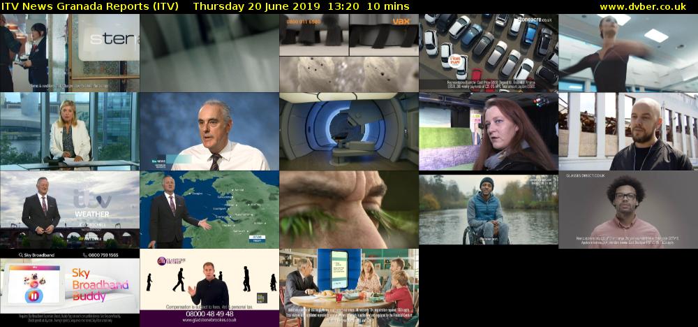 ITV News Granada Reports (ITV) Thursday 20 June 2019 13:20 - 13:30