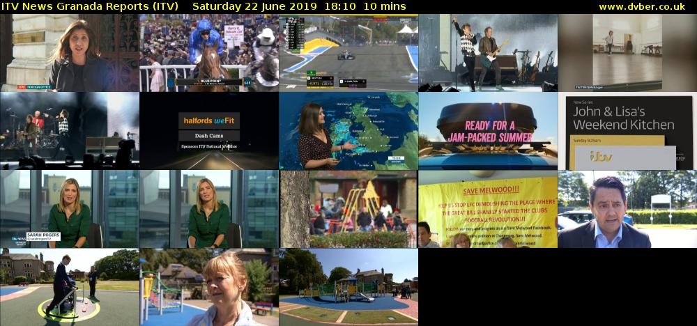 ITV News Granada Reports (ITV) Saturday 22 June 2019 18:10 - 18:20