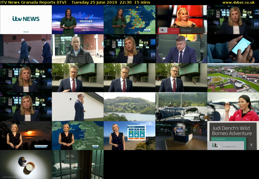 ITV News Granada Reports (ITV) Tuesday 25 June 2019 22:30 - 22:45