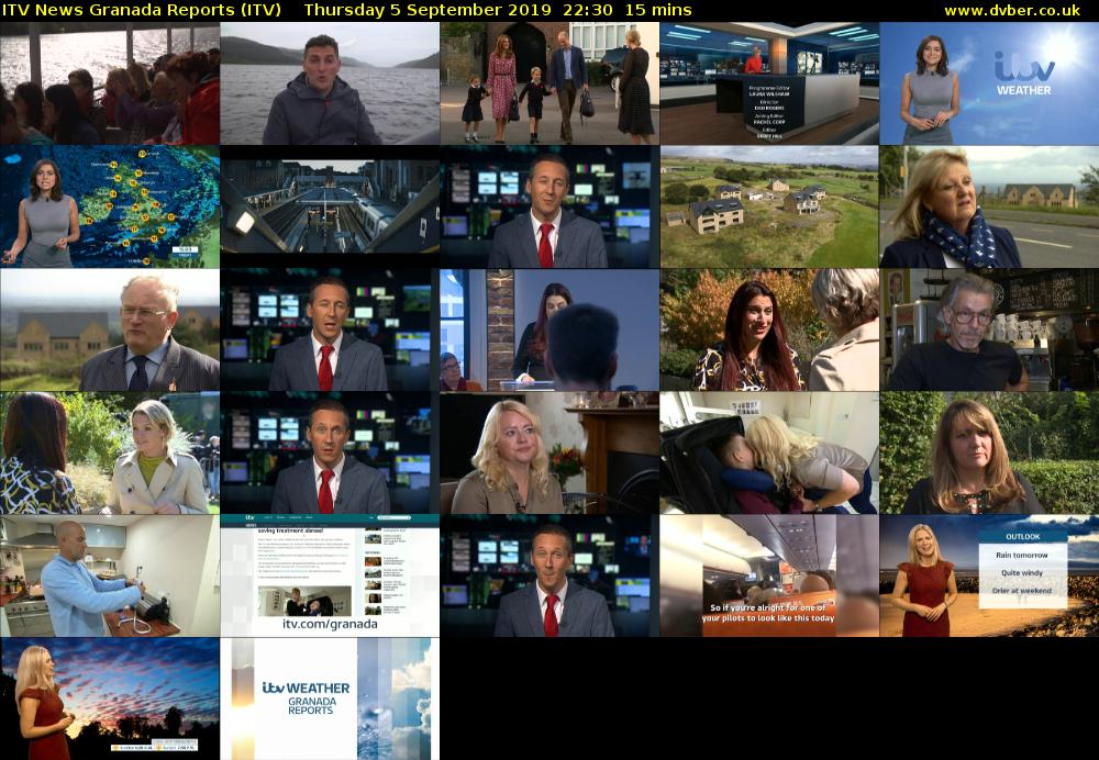 ITV News Granada Reports (ITV) Thursday 5 September 2019 22:30 - 22:45