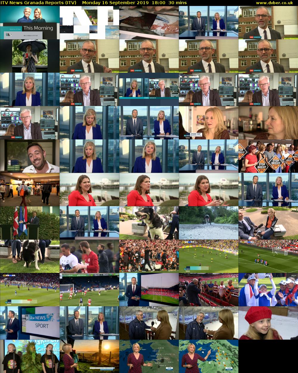 ITV News Granada Reports (ITV) Monday 16 September 2019 18:00 - 18:30