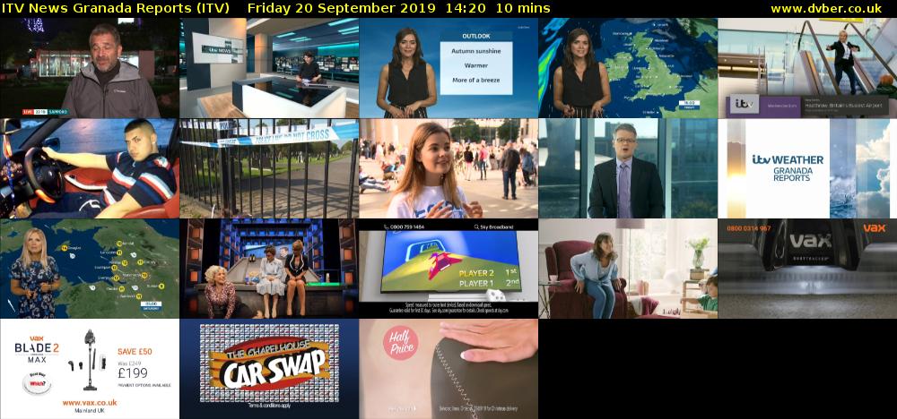 ITV News Granada Reports (ITV) Friday 20 September 2019 14:20 - 14:30