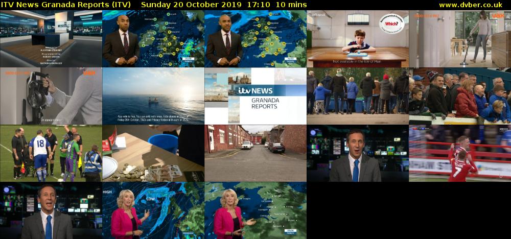 ITV News Granada Reports (ITV) Sunday 20 October 2019 17:10 - 17:20