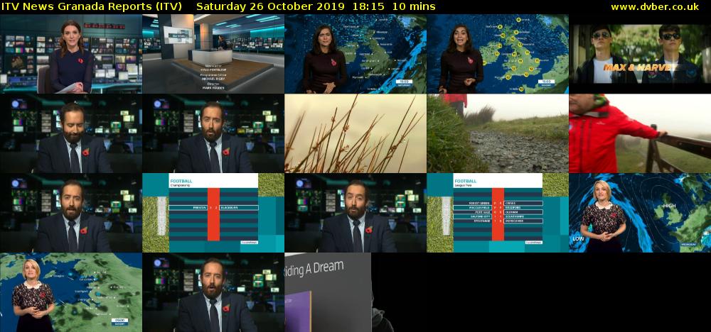 ITV News Granada Reports (ITV) Saturday 26 October 2019 18:15 - 18:25
