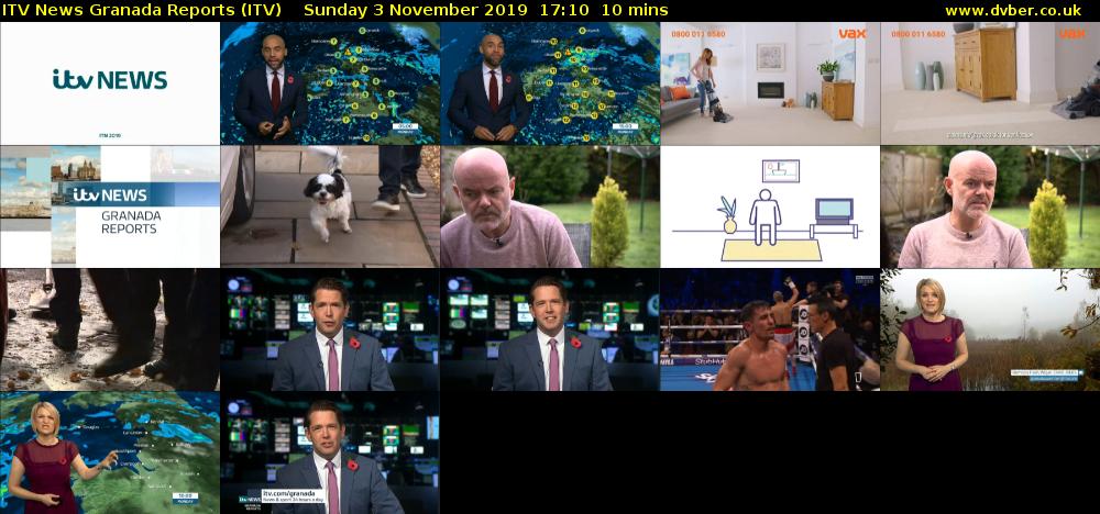 ITV News Granada Reports (ITV) Sunday 3 November 2019 17:10 - 17:20