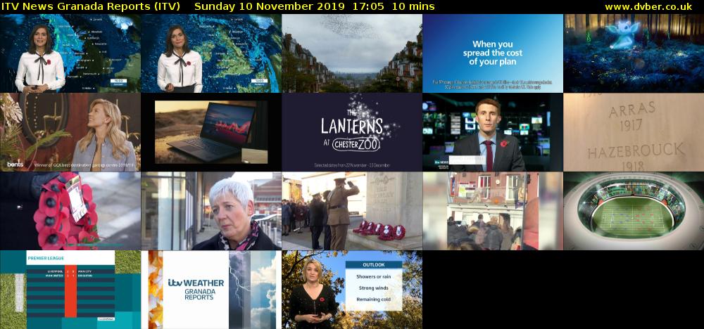 ITV News Granada Reports (ITV) Sunday 10 November 2019 17:05 - 17:15