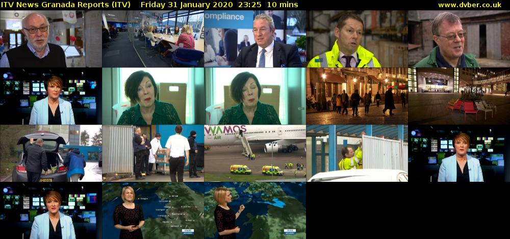 ITV News Granada Reports (ITV) Friday 31 January 2020 23:25 - 23:35
