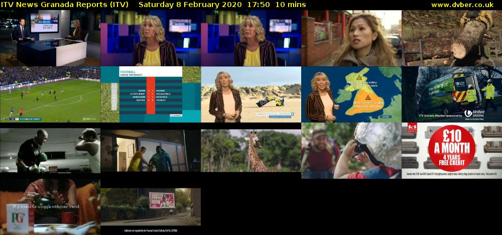 ITV News Granada Reports (ITV) Saturday 8 February 2020 17:50 - 18:00