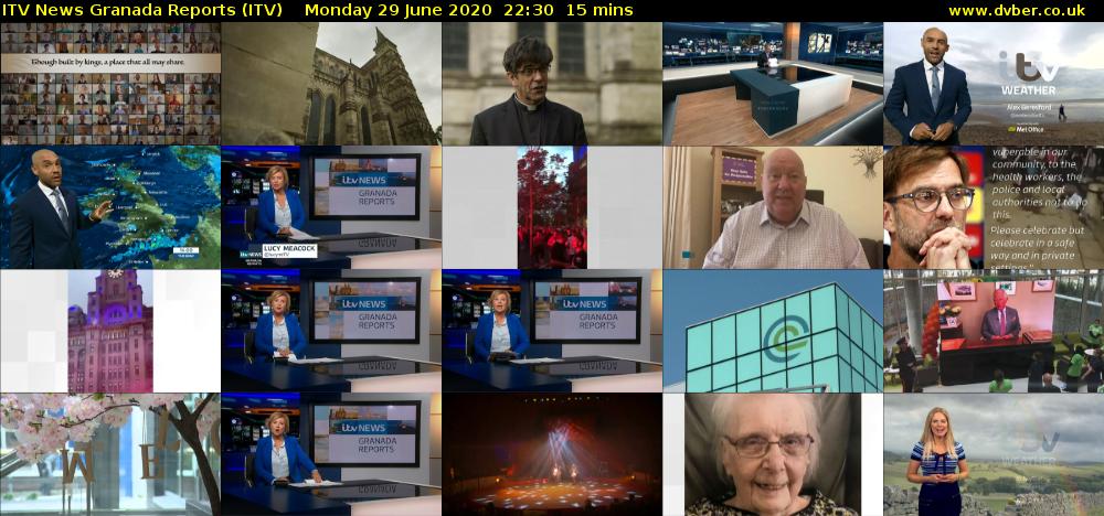 ITV News Granada Reports (ITV) Monday 29 June 2020 22:30 - 22:45