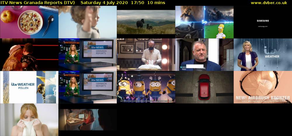 ITV News Granada Reports (ITV) Saturday 4 July 2020 17:50 - 18:00