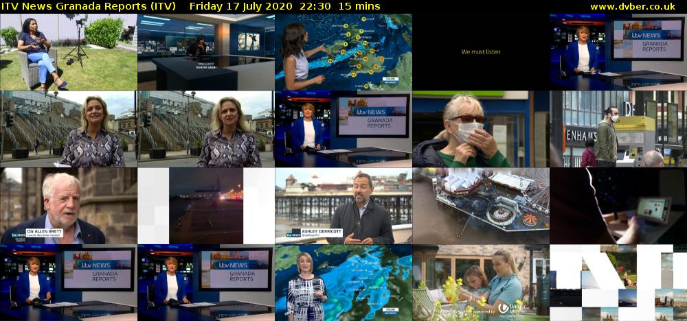 ITV News Granada Reports (ITV) Friday 17 July 2020 22:30 - 22:45