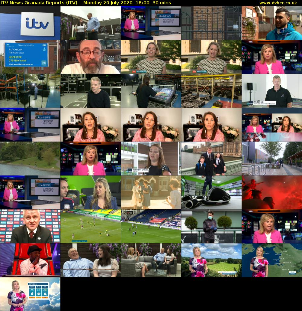 ITV News Granada Reports (ITV) Monday 20 July 2020 18:00 - 18:30