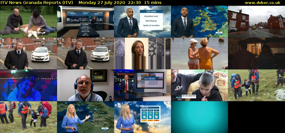ITV News Granada Reports (ITV) Monday 27 July 2020 22:30 - 22:45