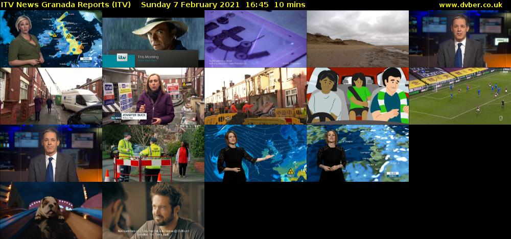 ITV News Granada Reports (ITV) Sunday 7 February 2021 16:45 - 16:55