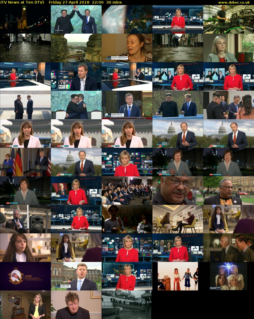 ITV News at Ten (ITV) Friday 27 April 2018 22:00 - 22:30
