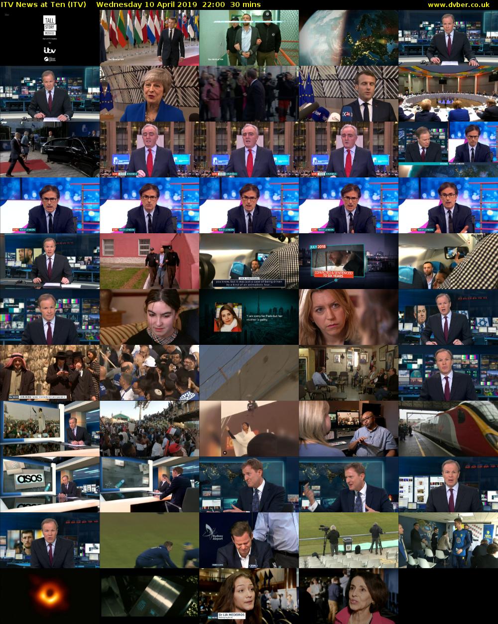 ITV News at Ten (ITV) Wednesday 10 April 2019 22:00 - 22:30