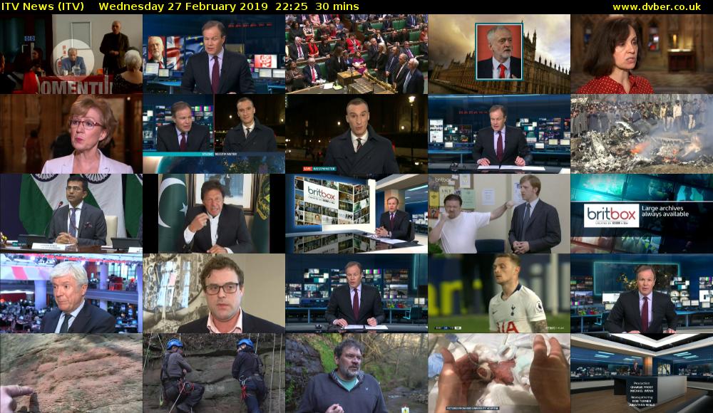 ITV News (ITV) Wednesday 27 February 2019 22:25 - 22:55