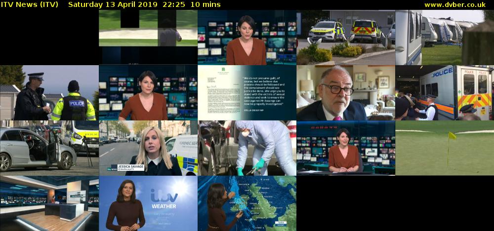 ITV News (ITV) Saturday 13 April 2019 22:25 - 22:35