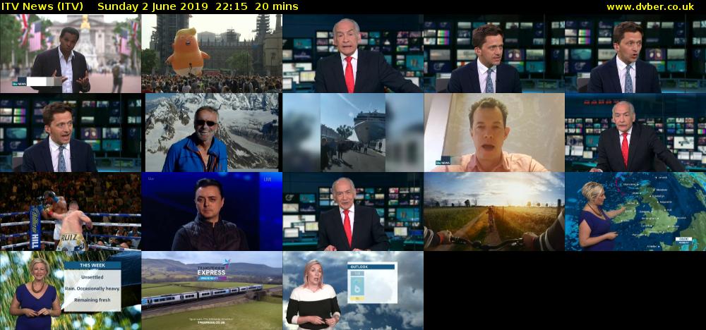 ITV News (ITV) Sunday 2 June 2019 22:15 - 22:35
