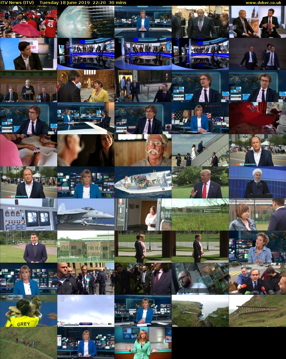ITV News (ITV) Tuesday 18 June 2019 22:20 - 22:50