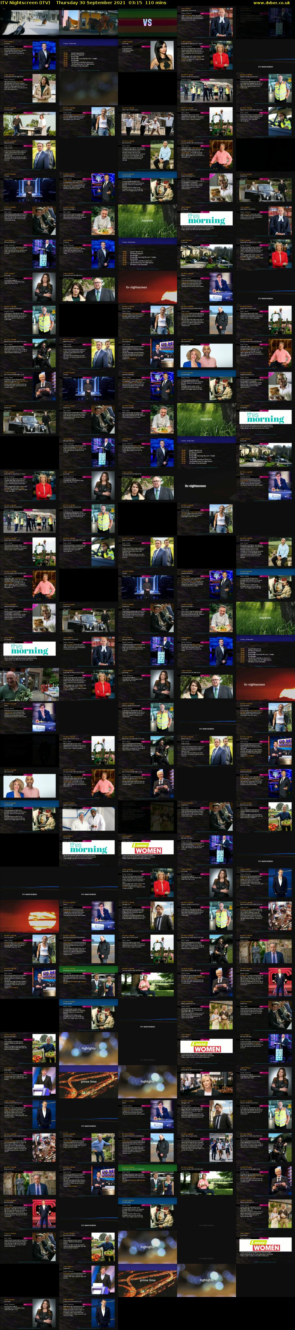 ITV Nightscreen (ITV) Thursday 30 September 2021 03:15 - 05:05