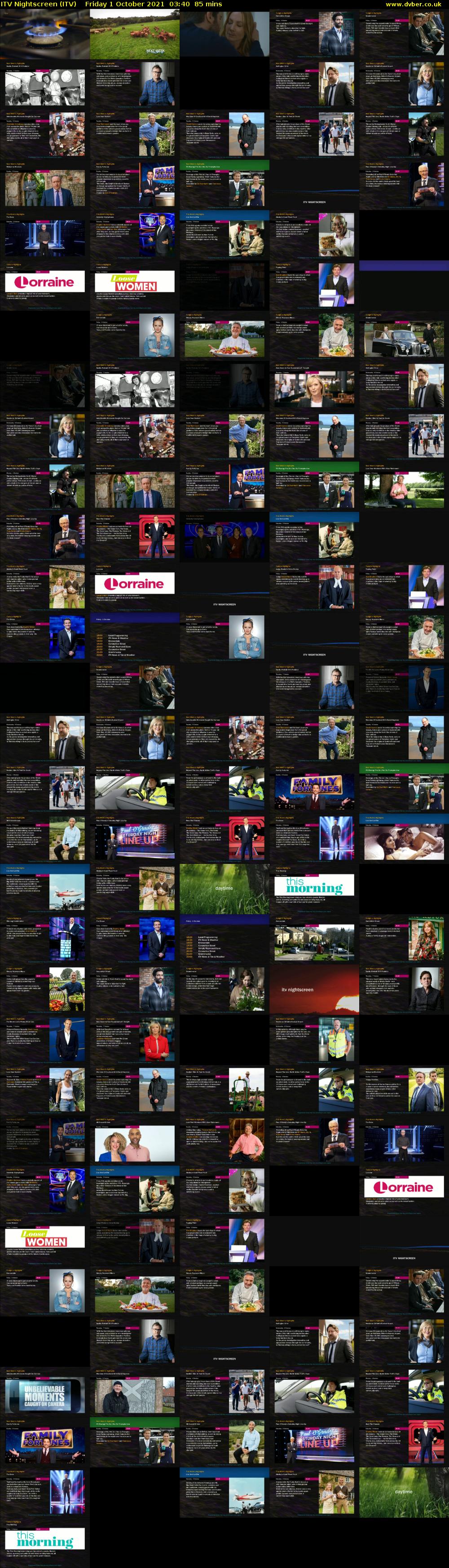 ITV Nightscreen (ITV) Friday 1 October 2021 03:40 - 05:05