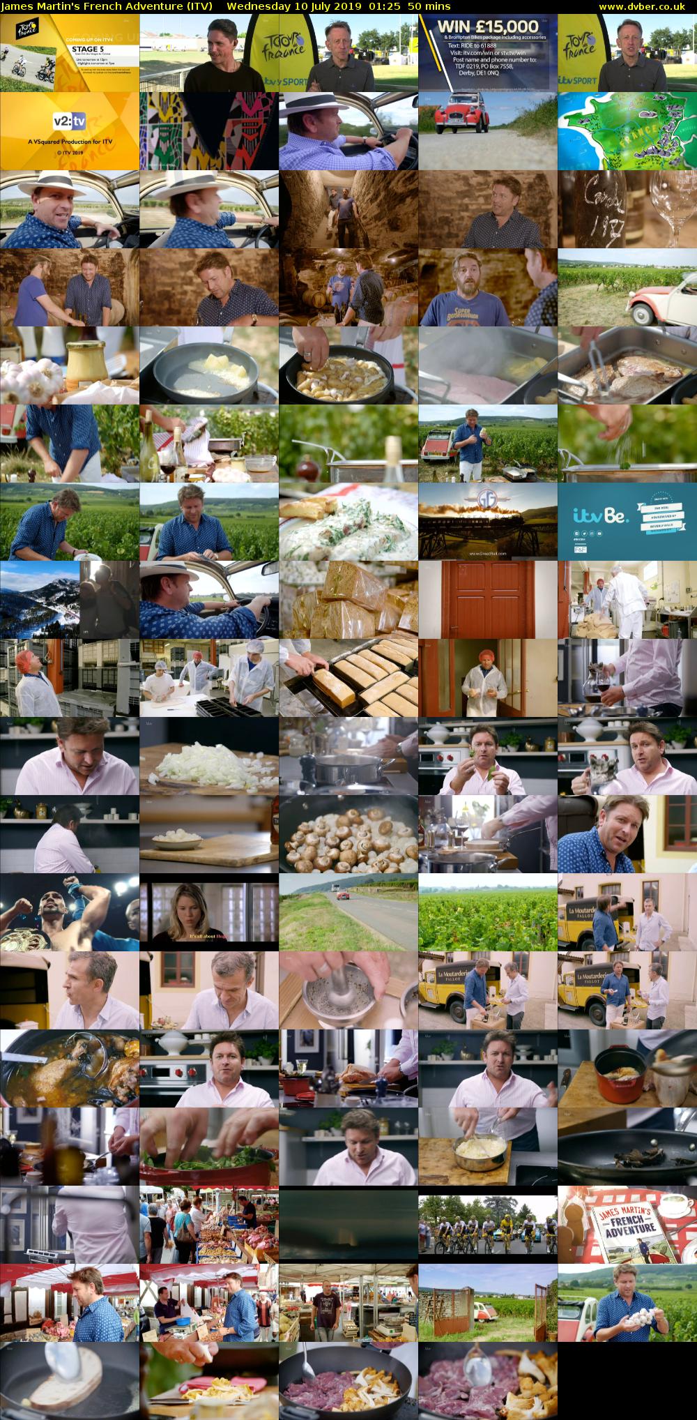 James Martin's French Adventure (ITV) Wednesday 10 July 2019 01:25 - 02:15
