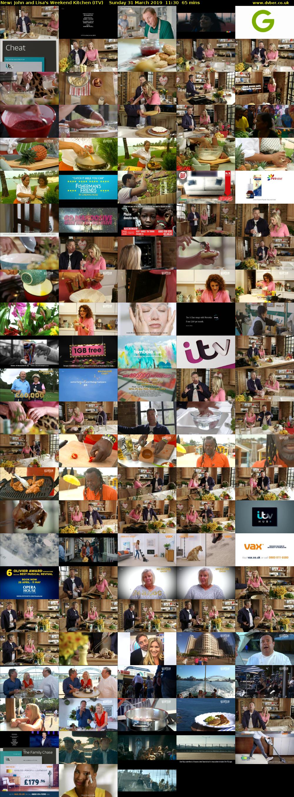 John and Lisa's Weekend Kitchen (ITV) Sunday 31 March 2019 11:30 - 12:35