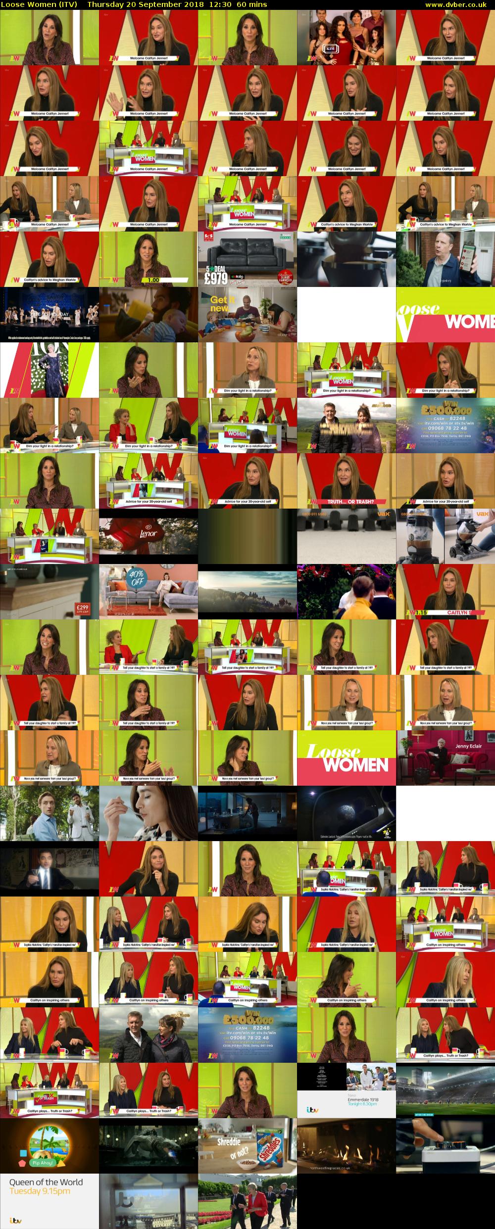 Loose Women (ITV) Thursday 20 September 2018 12:30 - 13:30