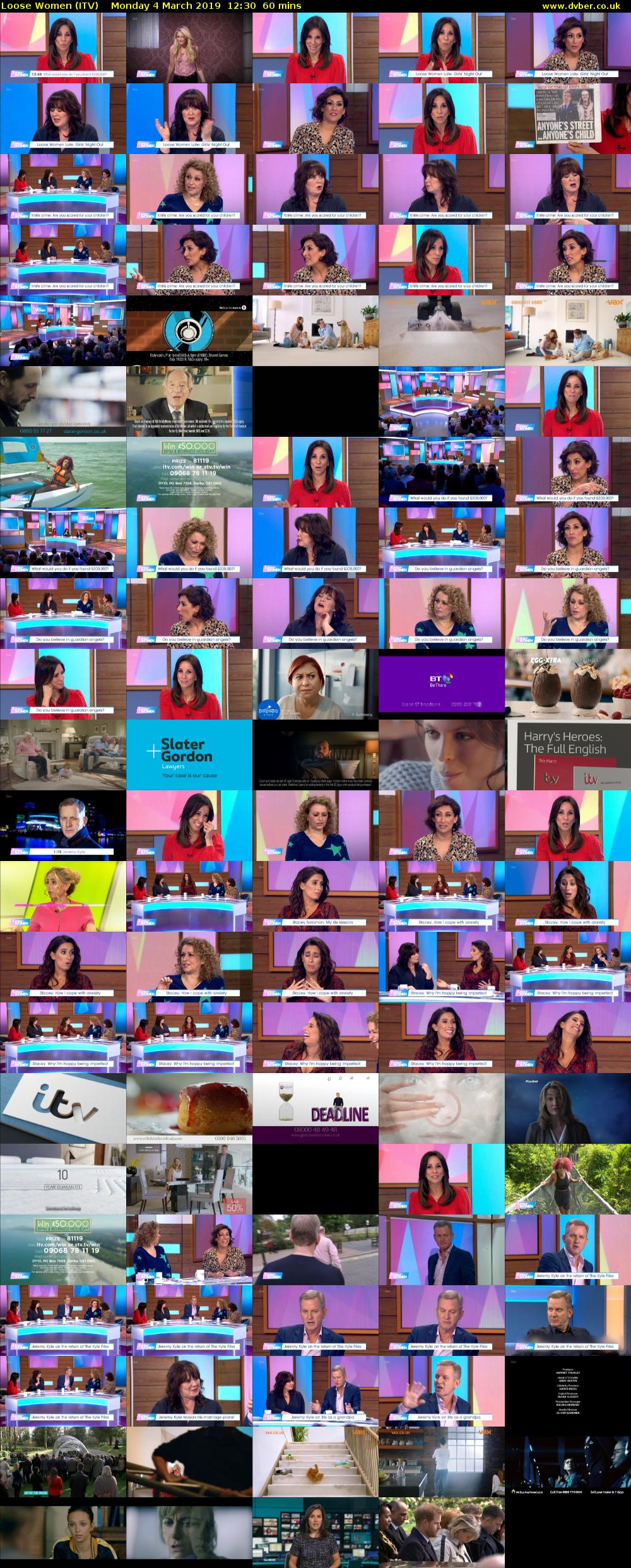 Loose Women (ITV) Monday 4 March 2019 12:30 - 13:30