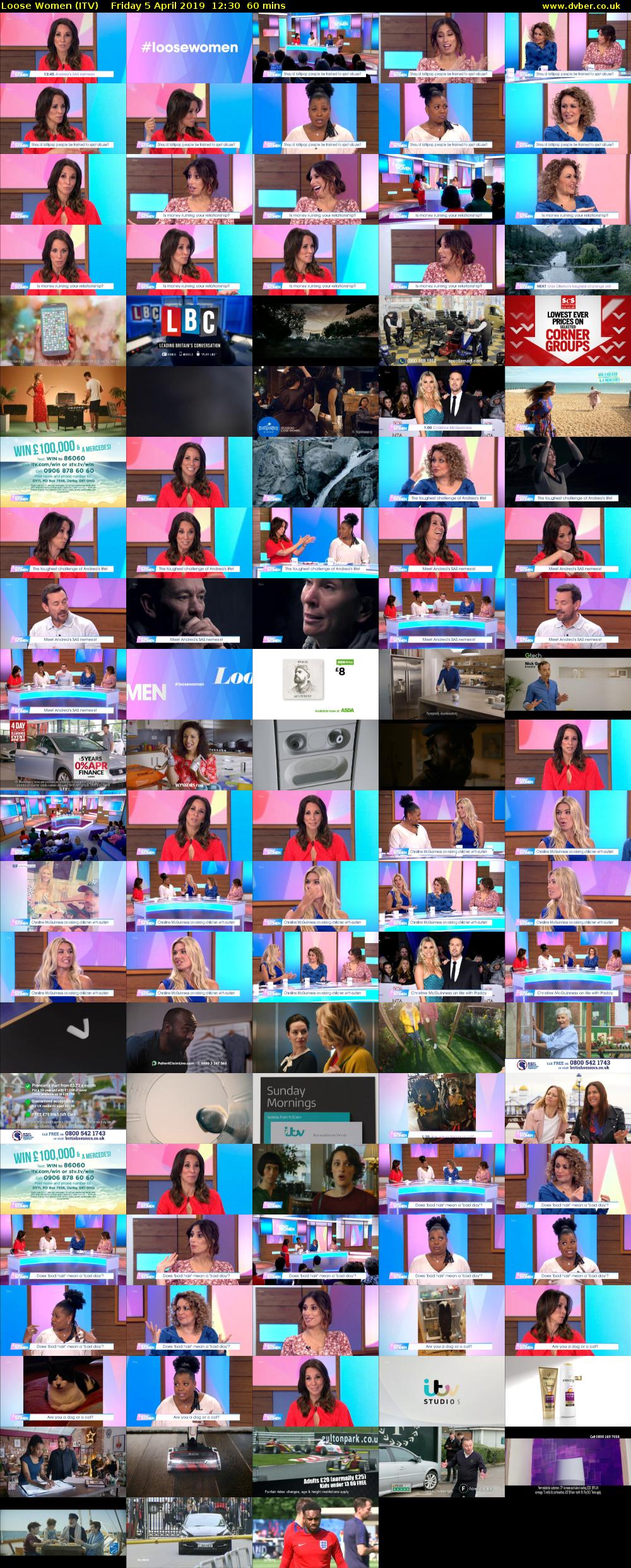 Loose Women (ITV) Friday 5 April 2019 12:30 - 13:30