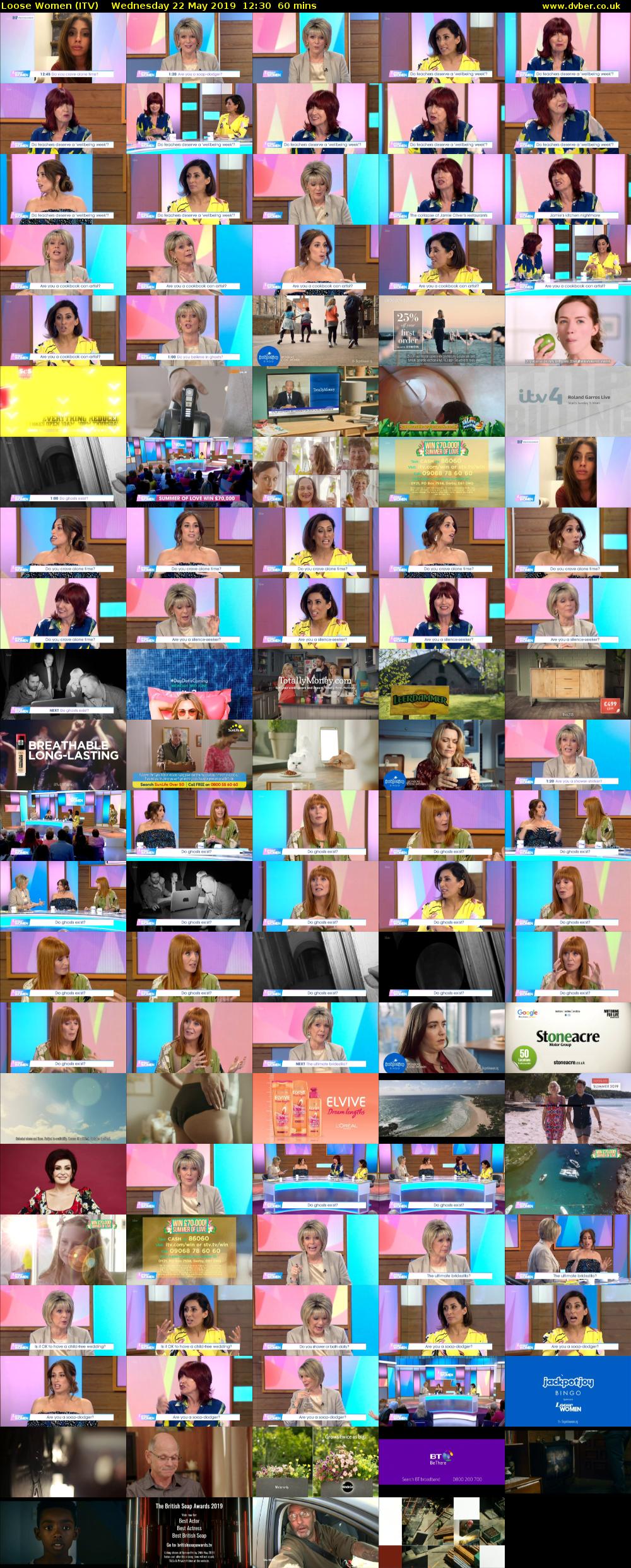 Loose Women (ITV) Wednesday 22 May 2019 12:30 - 13:30