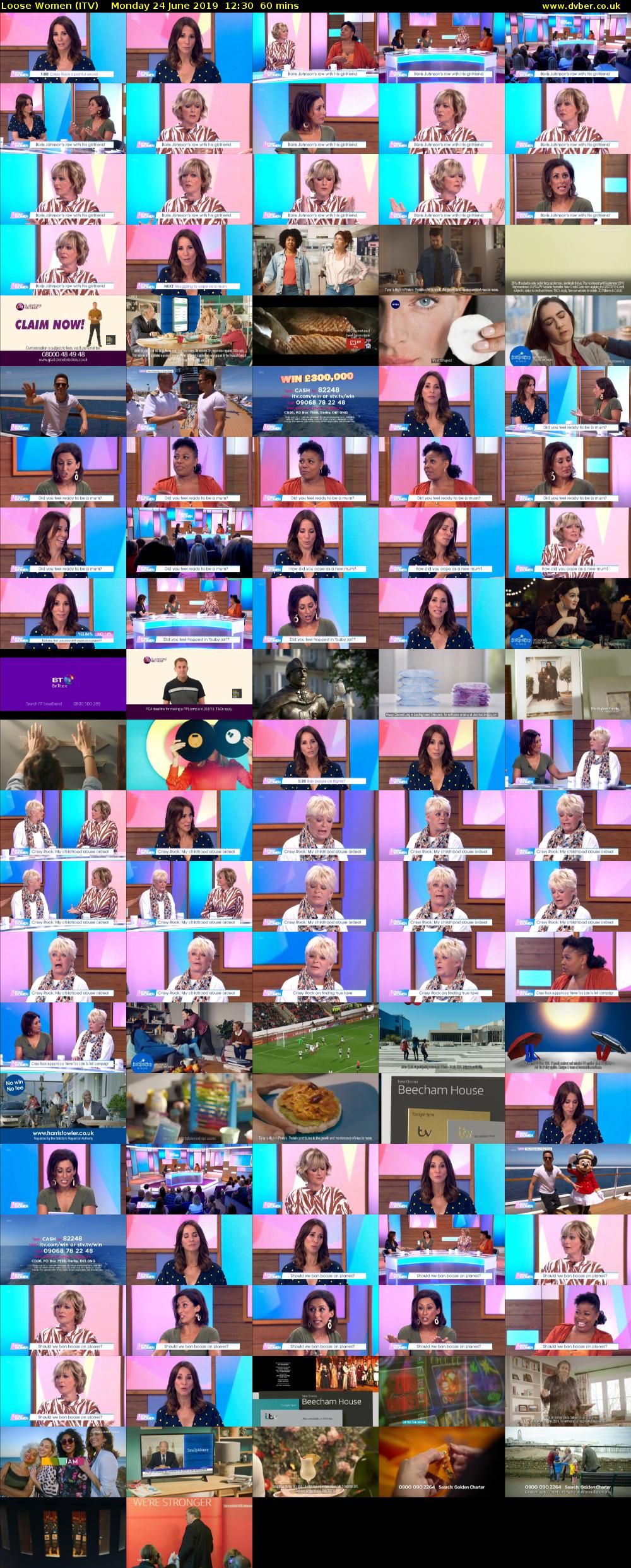 Loose Women (ITV) Monday 24 June 2019 12:30 - 13:30
