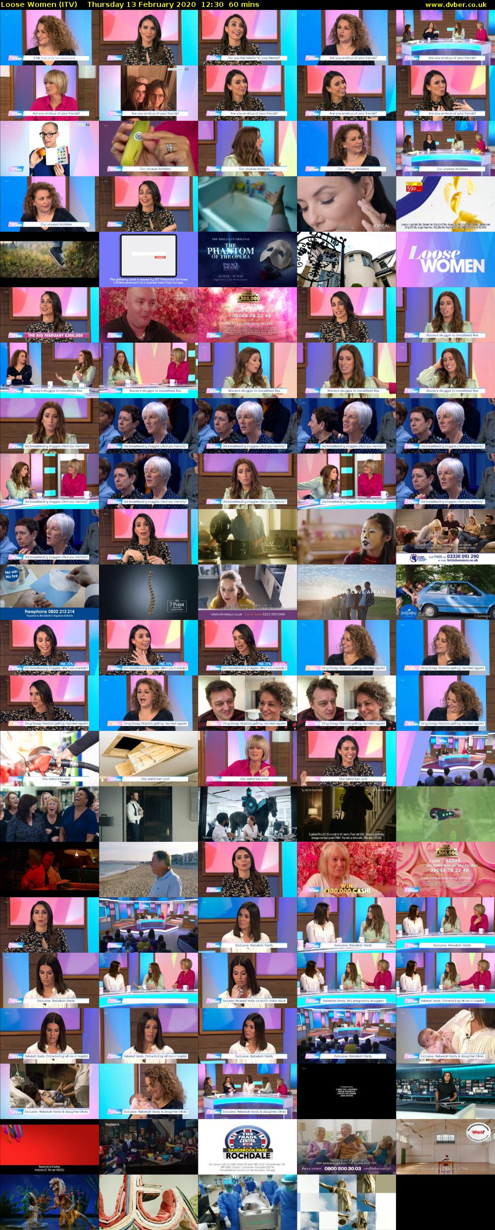 Loose Women (ITV) Thursday 13 February 2020 12:30 - 13:30