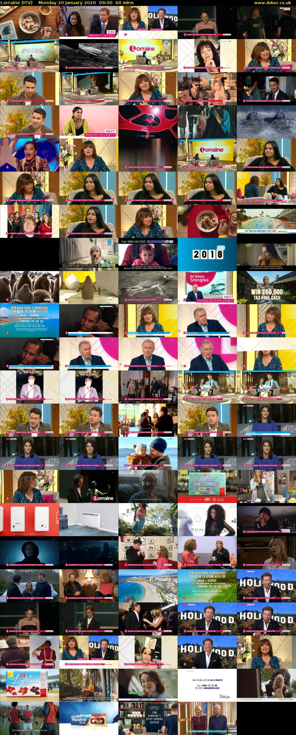 Lorraine (ITV) Monday 20 January 2020 09:00 - 10:00