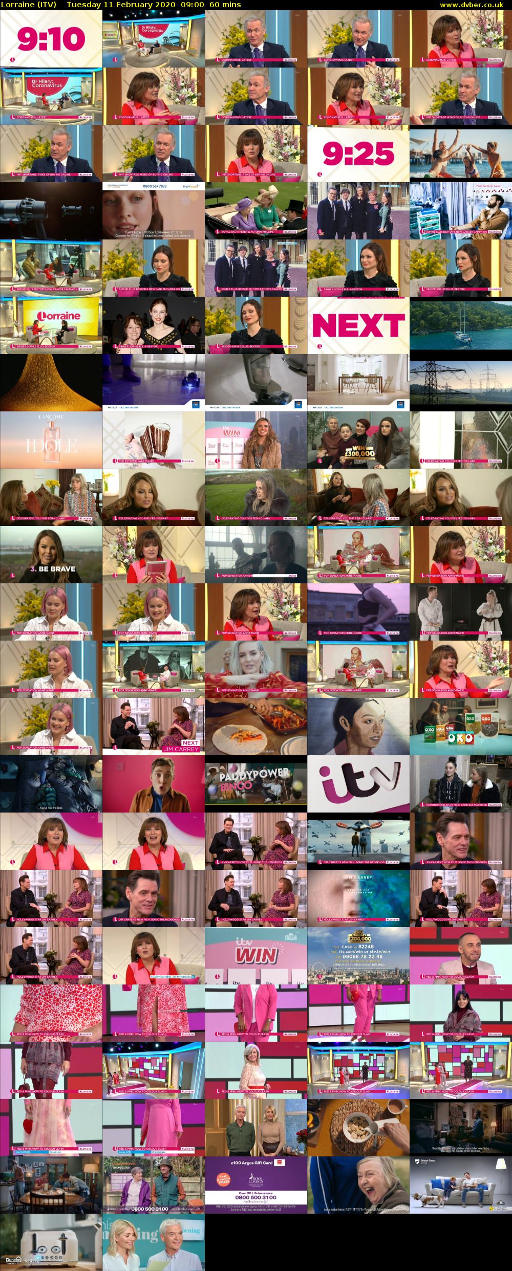 Lorraine (ITV) Tuesday 11 February 2020 09:00 - 10:00