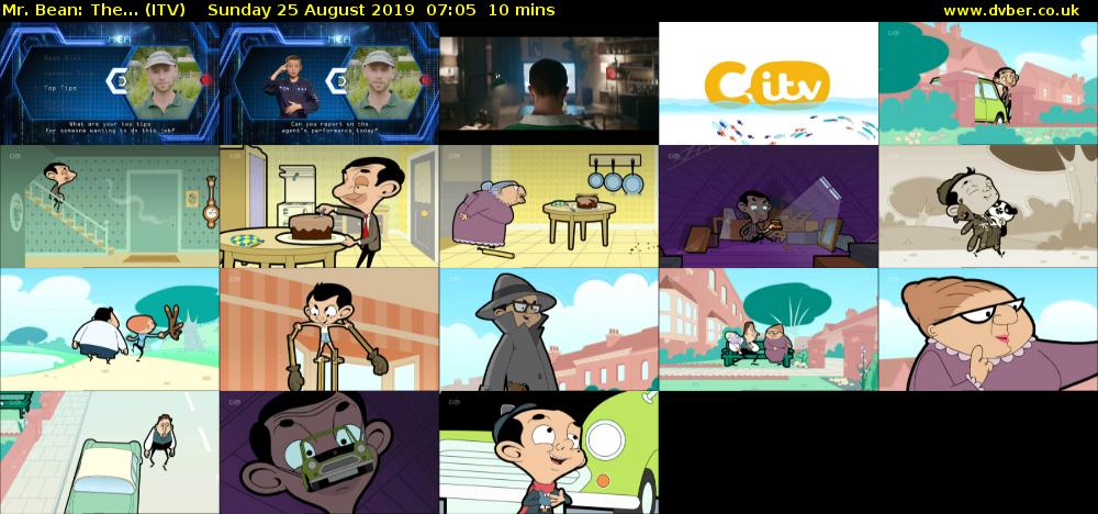 Mr. Bean: The... (ITV) Sunday 25 August 2019 07:05 - 07:15