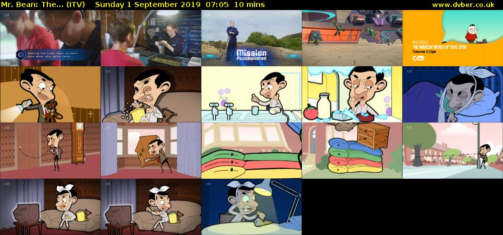 Mr. Bean: The... (ITV) Sunday 1 September 2019 07:05 - 07:15