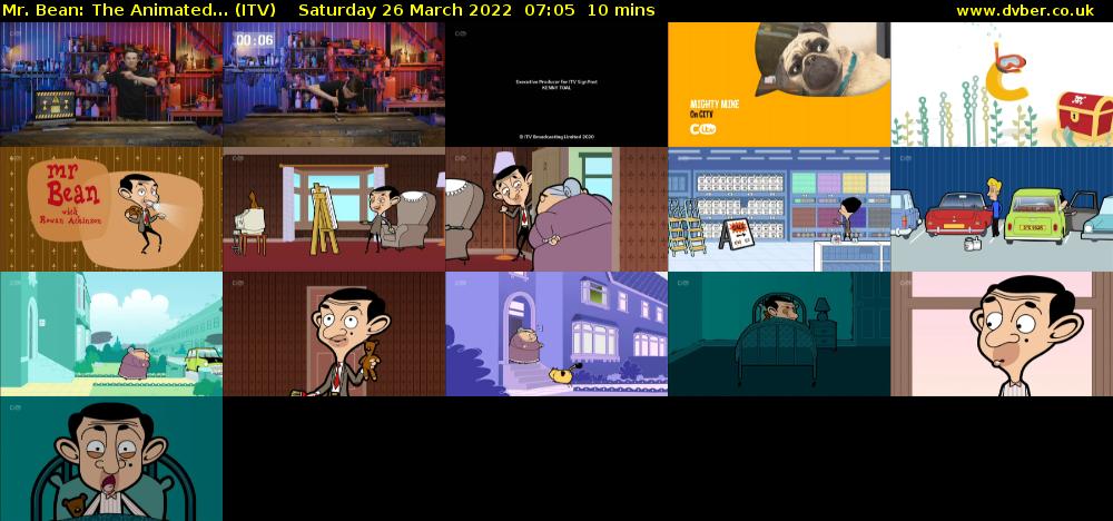 Mr. Bean: The Animated... (ITV) Saturday 26 March 2022 07:05 - 07:15