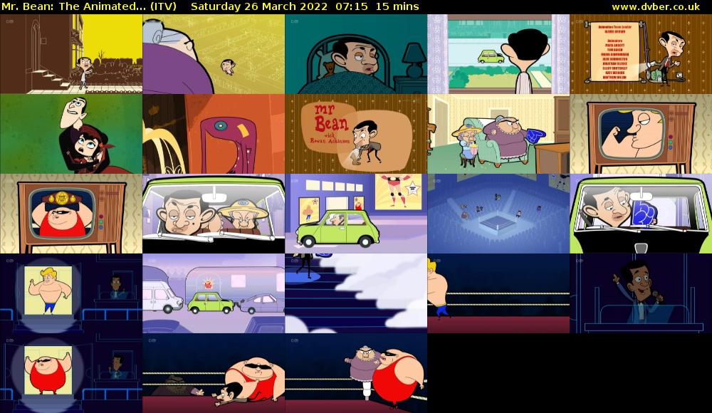 Mr. Bean: The Animated... (ITV) Saturday 26 March 2022 07:15 - 07:30