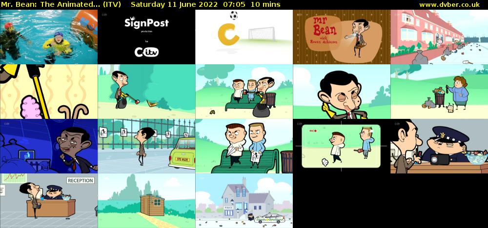 Mr. Bean: The Animated... (ITV) Saturday 11 June 2022 07:05 - 07:15