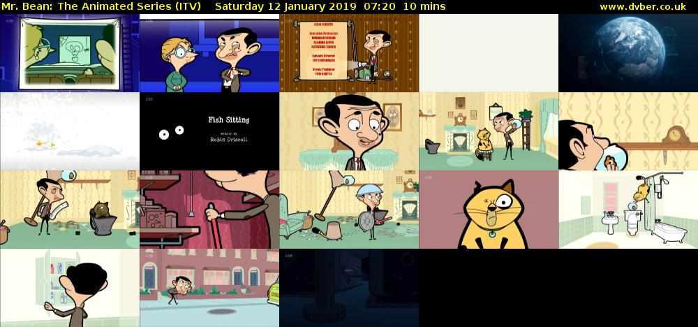 Mr. Bean: The Animated Series (ITV) Saturday 12 January 2019 07:20 - 07:30